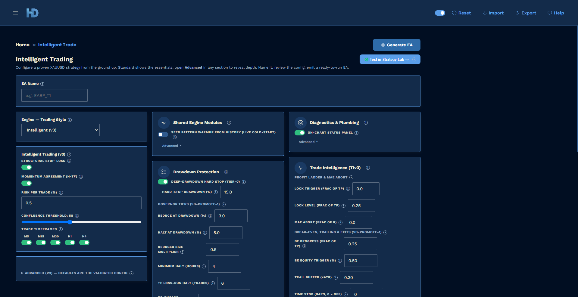 HD Generator Studio Interface - View 1